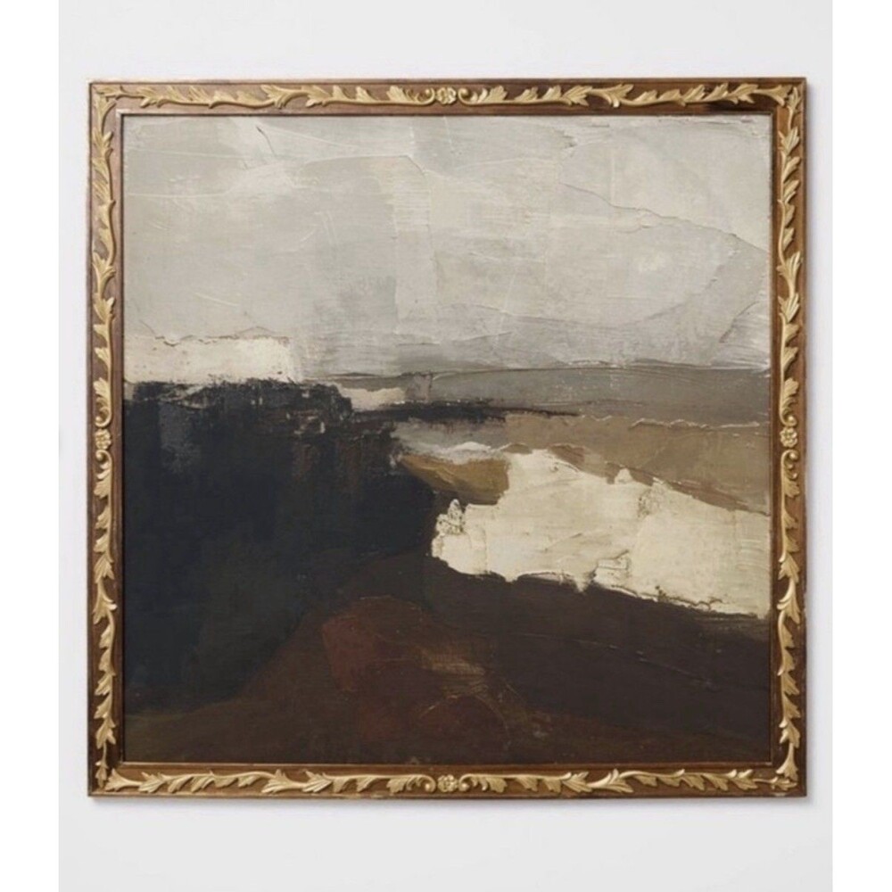 Threshold Studio McGee 28x28 Dark Abstract Framed Wall Art Modern Decor